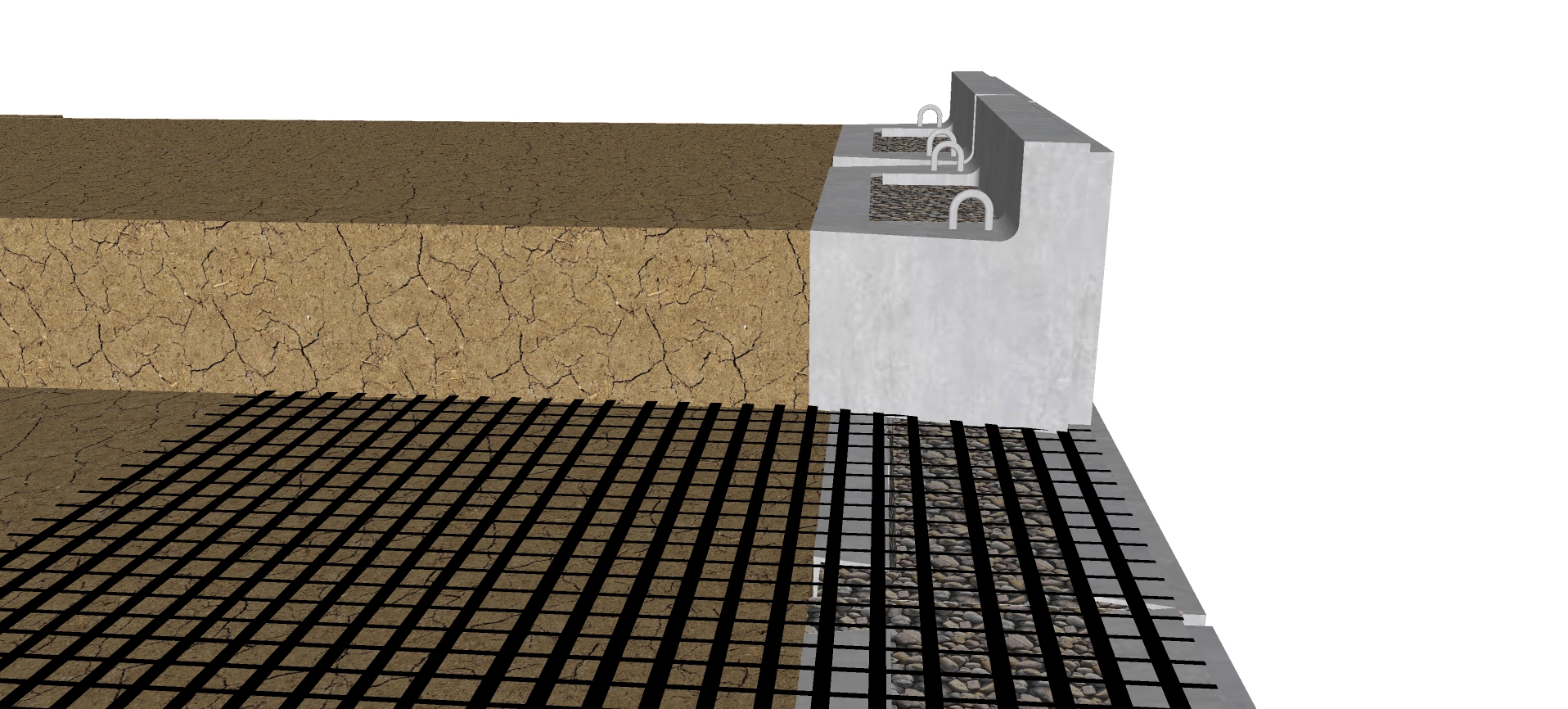 Top block for geogrid retaining wall