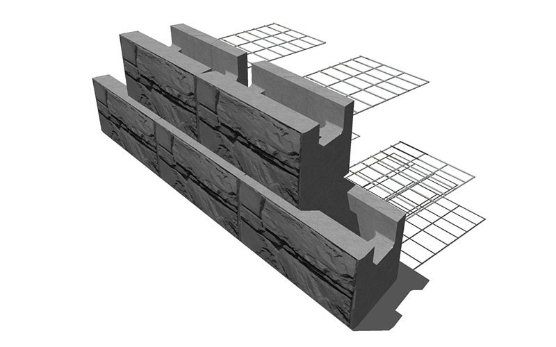 MaxumStone Steel Grid Wall